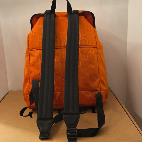 Gucci Off The Grid backpack orange GG ECONYL - Picture 6 of 15
